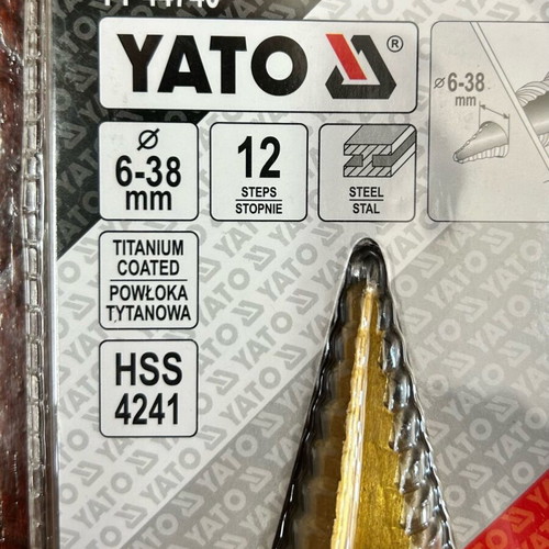 Titanium conical drill new, 6-38mm for metal and plastic surfaces