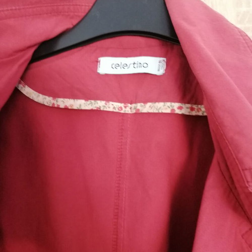 Selestino trench coat size S used, burgundy