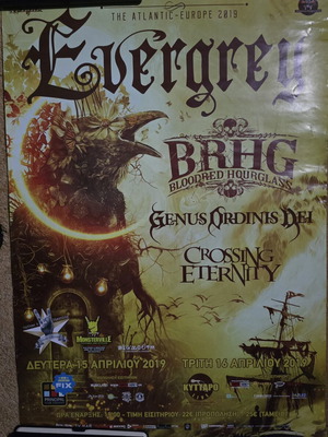 Evergrey Concert Poster like new, 68cm x 48cm