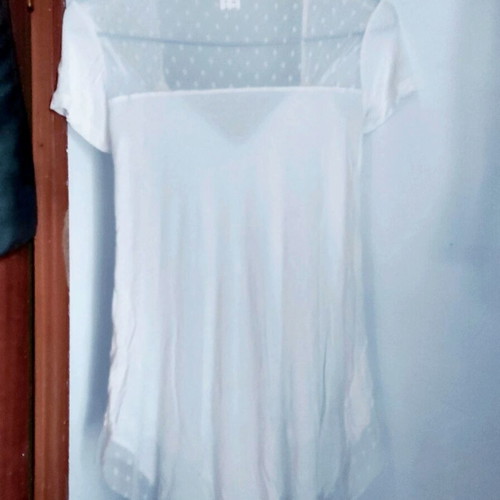 White Asymmetrical Ethereal Blouse Linea Tesini like new, size 34-36