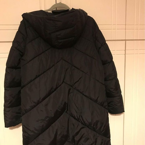 Biancoghiaccio black long puffer coat used, M fit