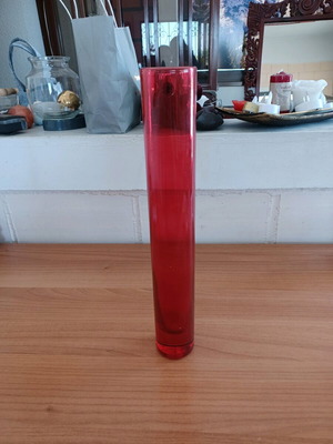 Decorative red vase flowerpot like new