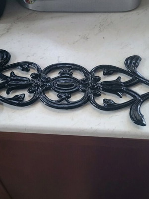 Vintage wall decoration in black iron like new