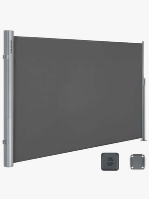 Privacy shading roller blind like new, gray-anthracite aluminum