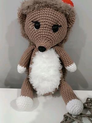Handmade crocheted hedgehog custom made