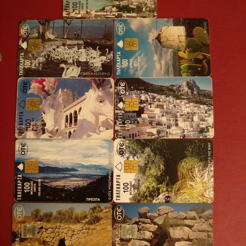 Phone cards used, pack of 9, 02/1996 edition