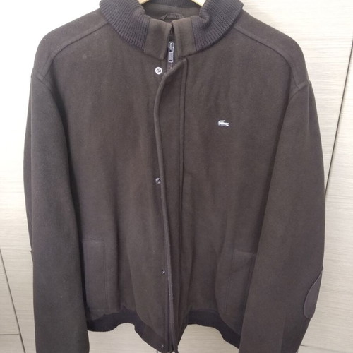 Lacoste jacket brown like new, men's suede XL/XXL