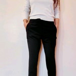 Mango black mid-rise straight pants like new, size M
