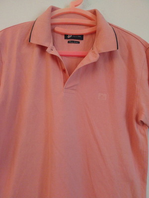 During men's polo shirt size S, like new, pink