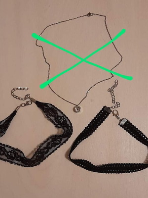 Σετ choker 2 κομματιών μαύρο καινούργιο