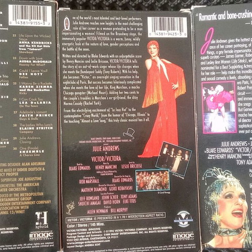 TheDream Cast musical VHS tapes used, collection of 7 rare musicals