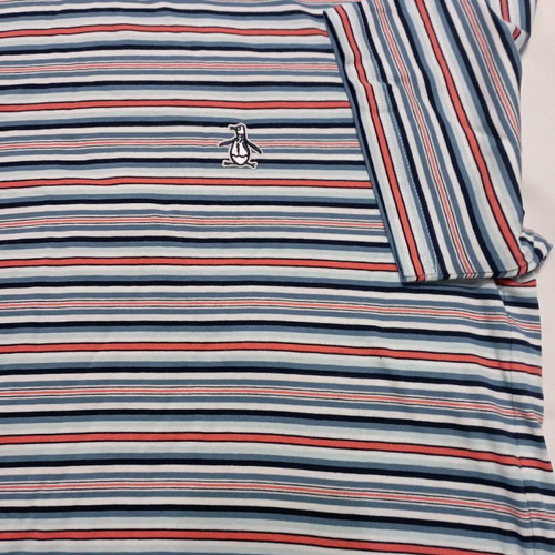 Μπλούζα κοντομάνικη ριγέ αντρική Original Penguin καινούργια, μέγεθος L, μπλε και κόκκινο