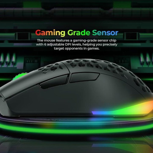 Havit MS1036 Wireless gaming mouse new, 7200 DPI, RGB, 7 buttons