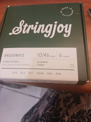 Electric guitar strings Stringjoy 10 model 6 strings new