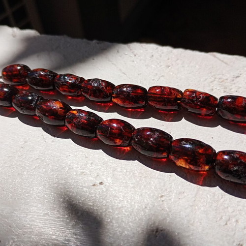 Collectible old komboloi from natural amber