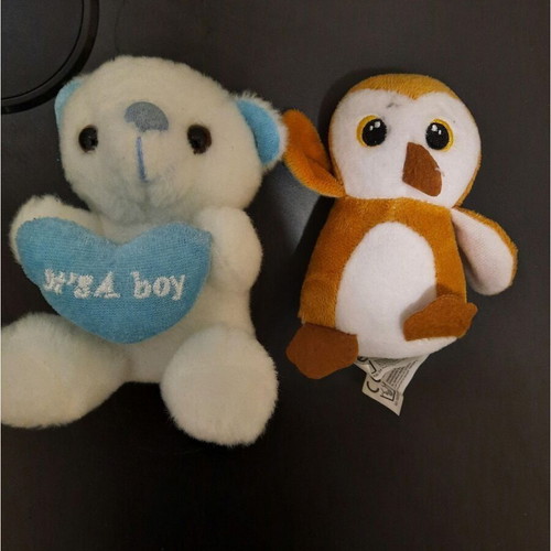 Plush penguin and teddy bear like new