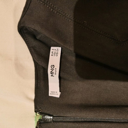 Mango midi velvet tight dress new black