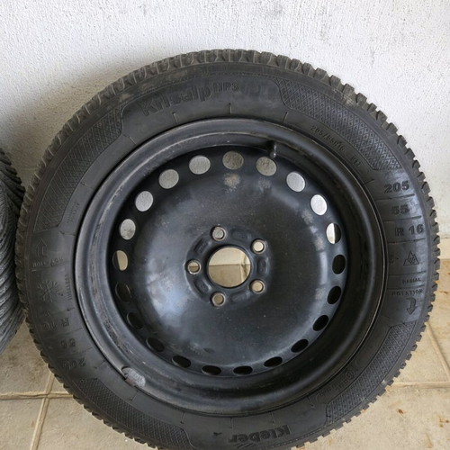 Kleber car tires 205 55 16 winter used, set of four without rims