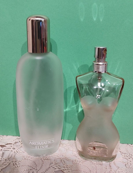 2 μπουκάλια κολώνιας Jean Paul Gaultier & CLINIGUE AUTOMATICS ELIXIR, άδεια