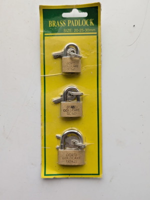 Padlock set small 3 pieces new