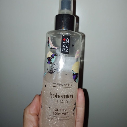 Body mist perfume with glitter Dust+Cream Bohemian Petals 200ml like new