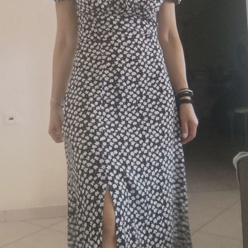 Floral midi dress like new, black and white, kokosh brand
