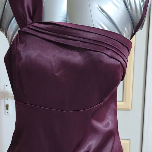 Purple-Melitzani Satin One Shoulder Dress Size S Like New