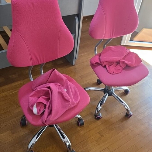 Work Student office chairs, pack of 2, pink