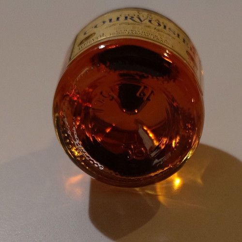 Διαφημιστικό μπουκάλι κονιάκ Courvoisier V.S. μεταχειρισμένο, γυάλινο, μίνι, γεμάτο και σφραγισμένο