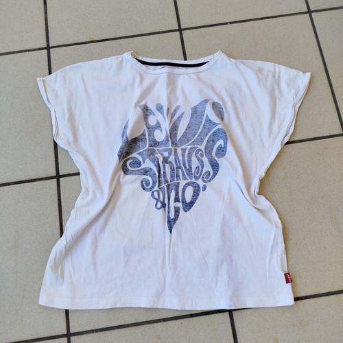 Levi's white cotton short-sleeve blouse like new
