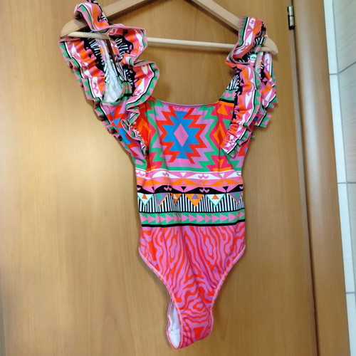 Peace And Chaos colorful women's swimsuit
