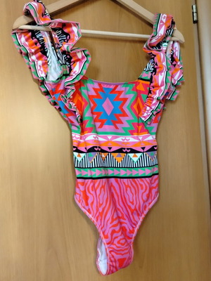 Peace And Chaos colorful women's swimsuit