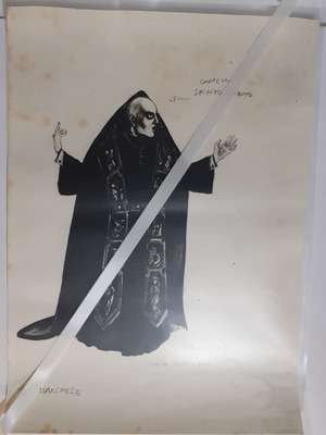 Pack of two old drawings with priests theme used