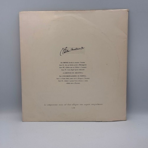 Claudio Monteverdi II record used