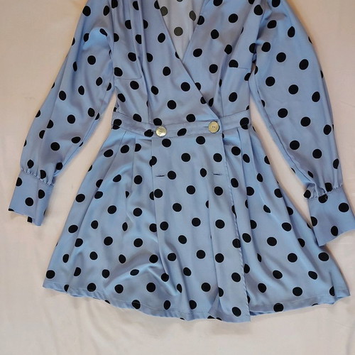 Polka-dot blue dress XS used