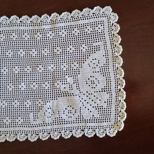 Crocheted napkins new, set of 6 white pieces