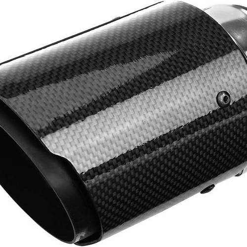 Exhaust Tips Carbon Stainless Steel Car Accessories 63mm In 89mm Out