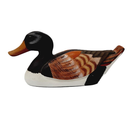 Vintage ceramic decorative duck, hand-painted