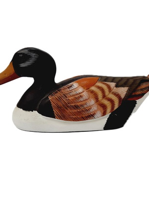 Vintage ceramic decorative duck, hand-painted