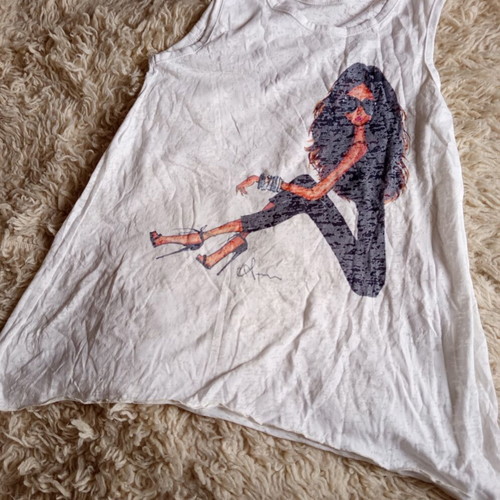 Women's tank top new, black and white
