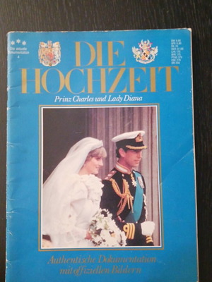 Die Hochzeit magazine Prinz Charles and Lady Diana