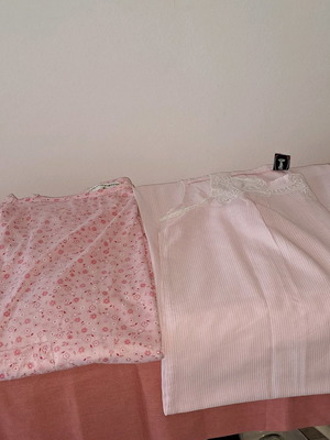 Νυχτικά τιράντα ροζ γυναικεία λεπτά καλοκαιρινά, σε καλή κατάσταση, δύο τεμάχια