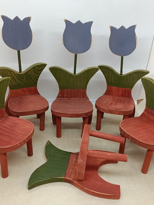 Столчета с лалета за кукли употребявани, комплект от 6 броя