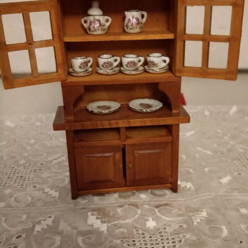 Wooden dollhouse furniture like new