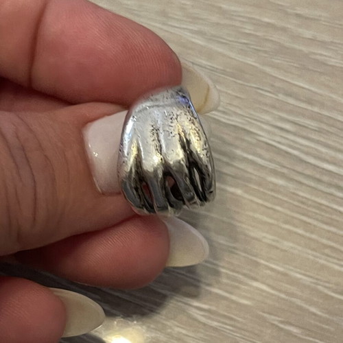 925 silver ring hand design, size 51