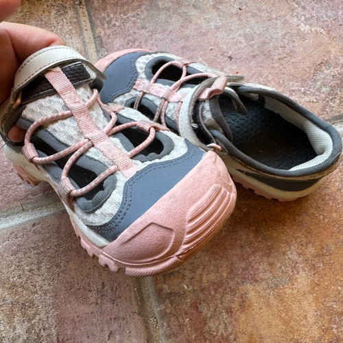 Children's seasonal shoes used, size 31, grey and pink