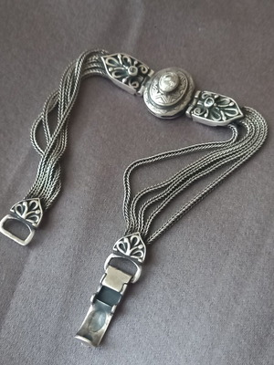 Vintage handmade silver bracelet used, 925 silver