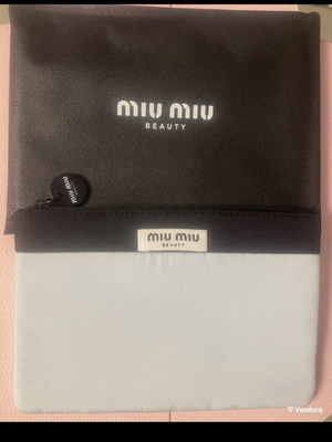 Miu Miu toiletry bag new, black and turquoise