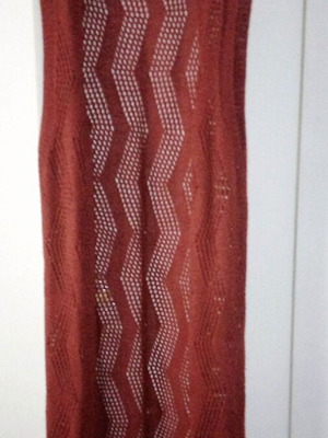 Knitted women's cardigan long dark red one size new