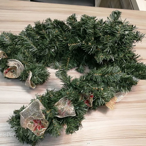 Christmas decorative garland used 100x20cm green